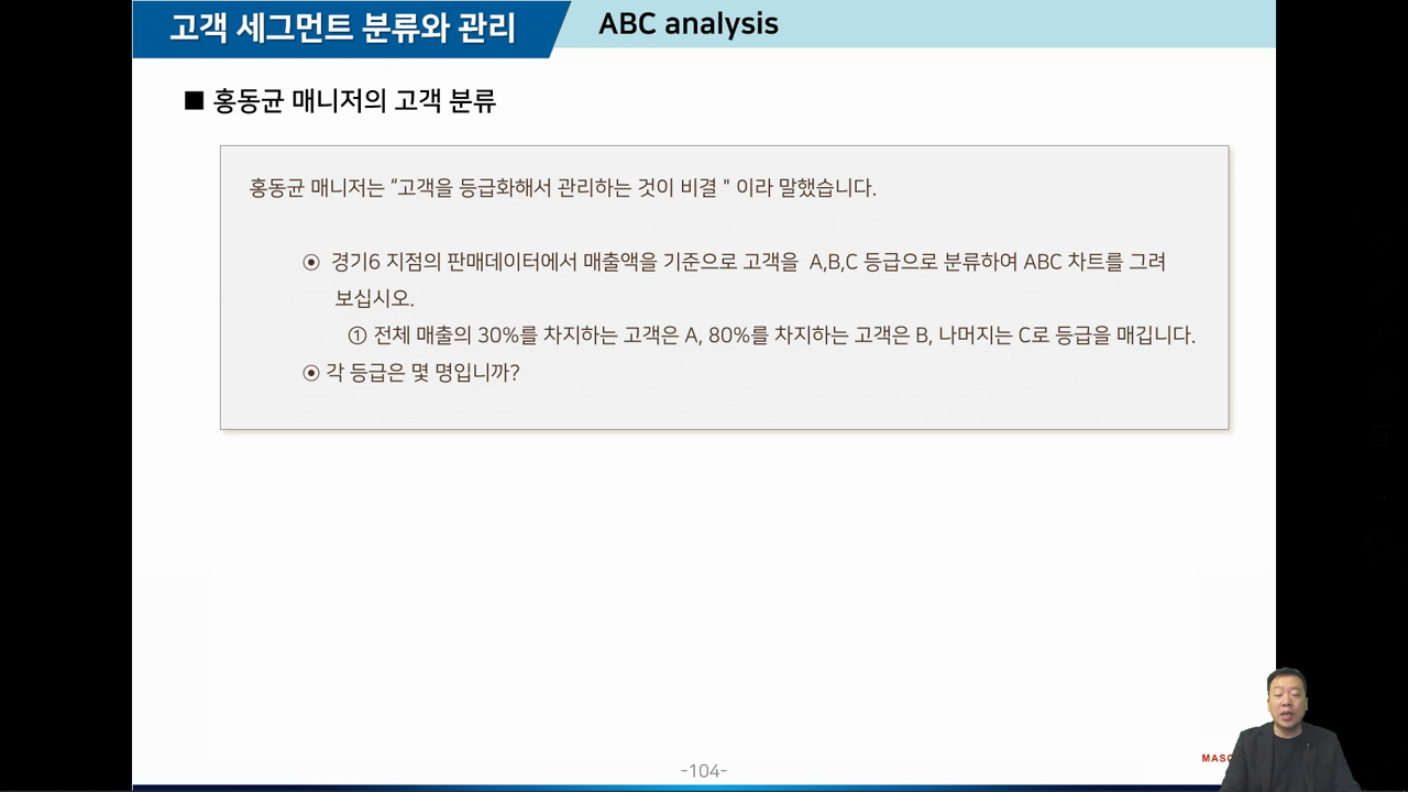 고객 세그먼트 분류와 관리 전략_ABC 등급 관리