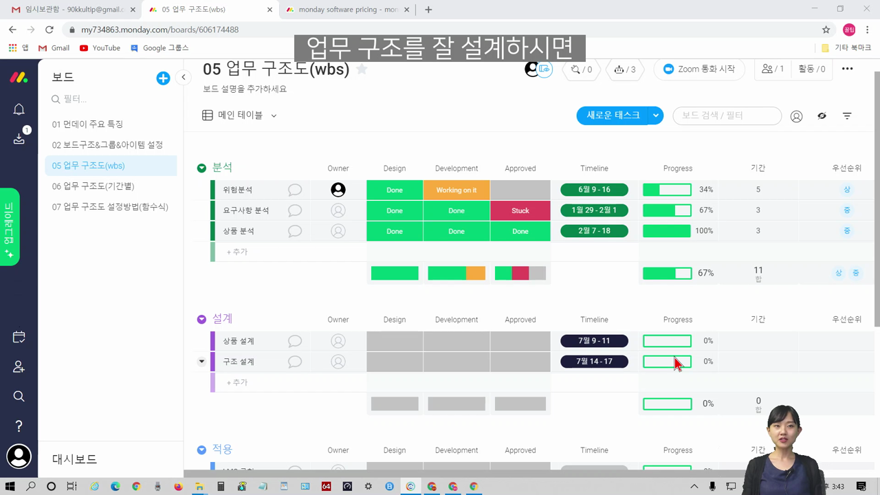 업무구조도 설정방법(wbs)
