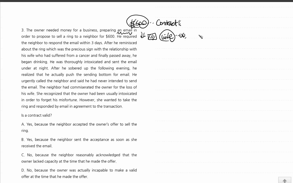 1. Contract formation- Question 3. [Intermediate Set 1] Offer