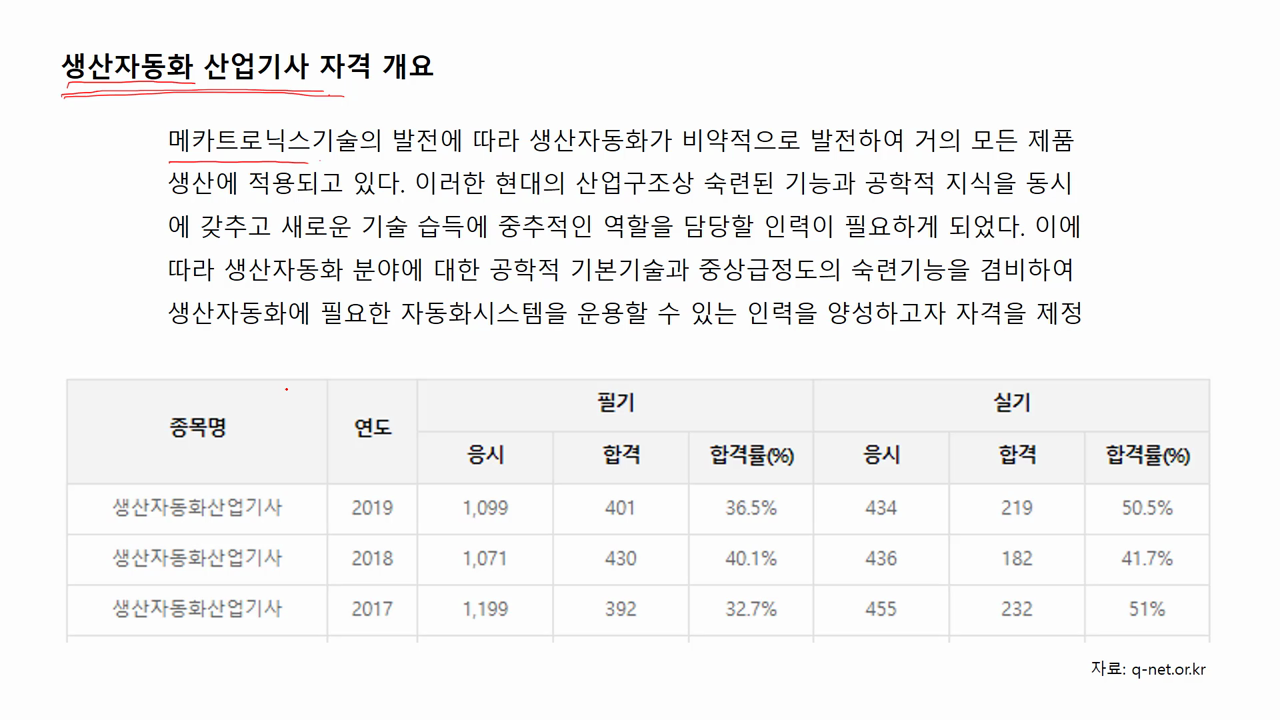 01. 자동화설비(구 생산자동화) 산업기사 개요