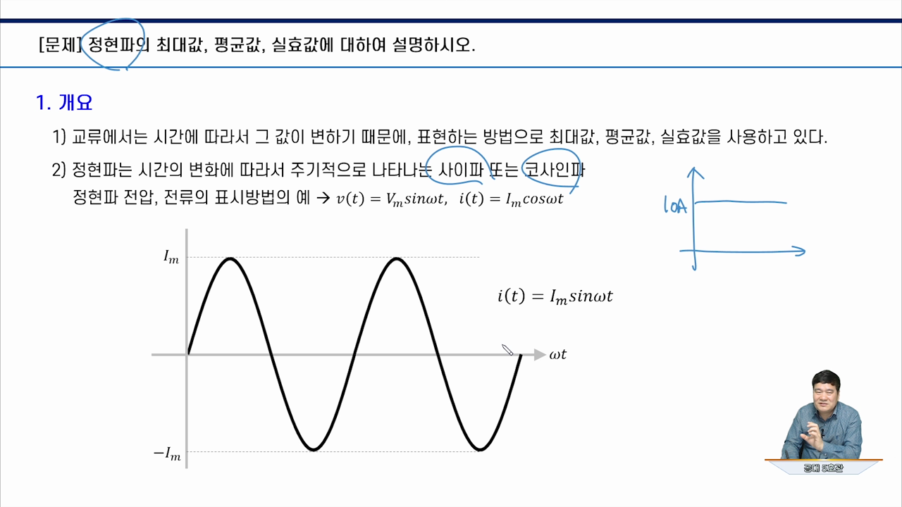 1강 교류 최대값 평균값 실효값