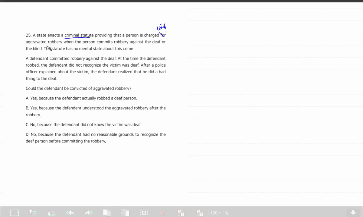 Question 25. [Basic Set A] Mental state